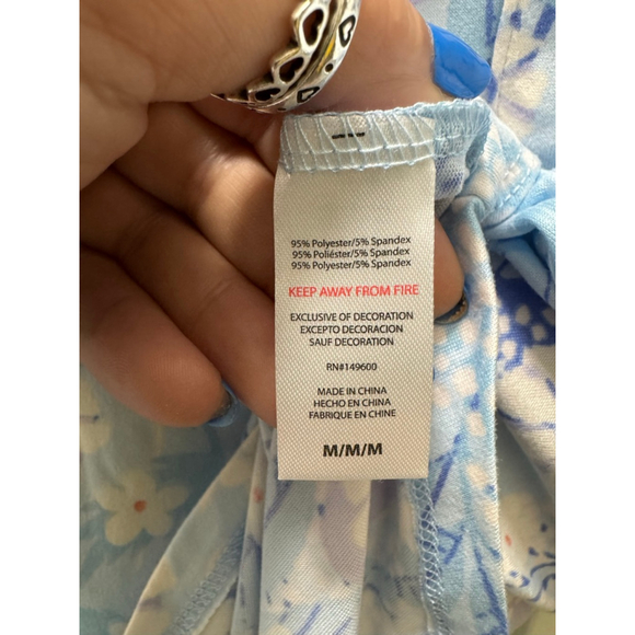 Women's Flora Nikrooz Pajama Set Medium Blue Floral - Picture 8 of 9